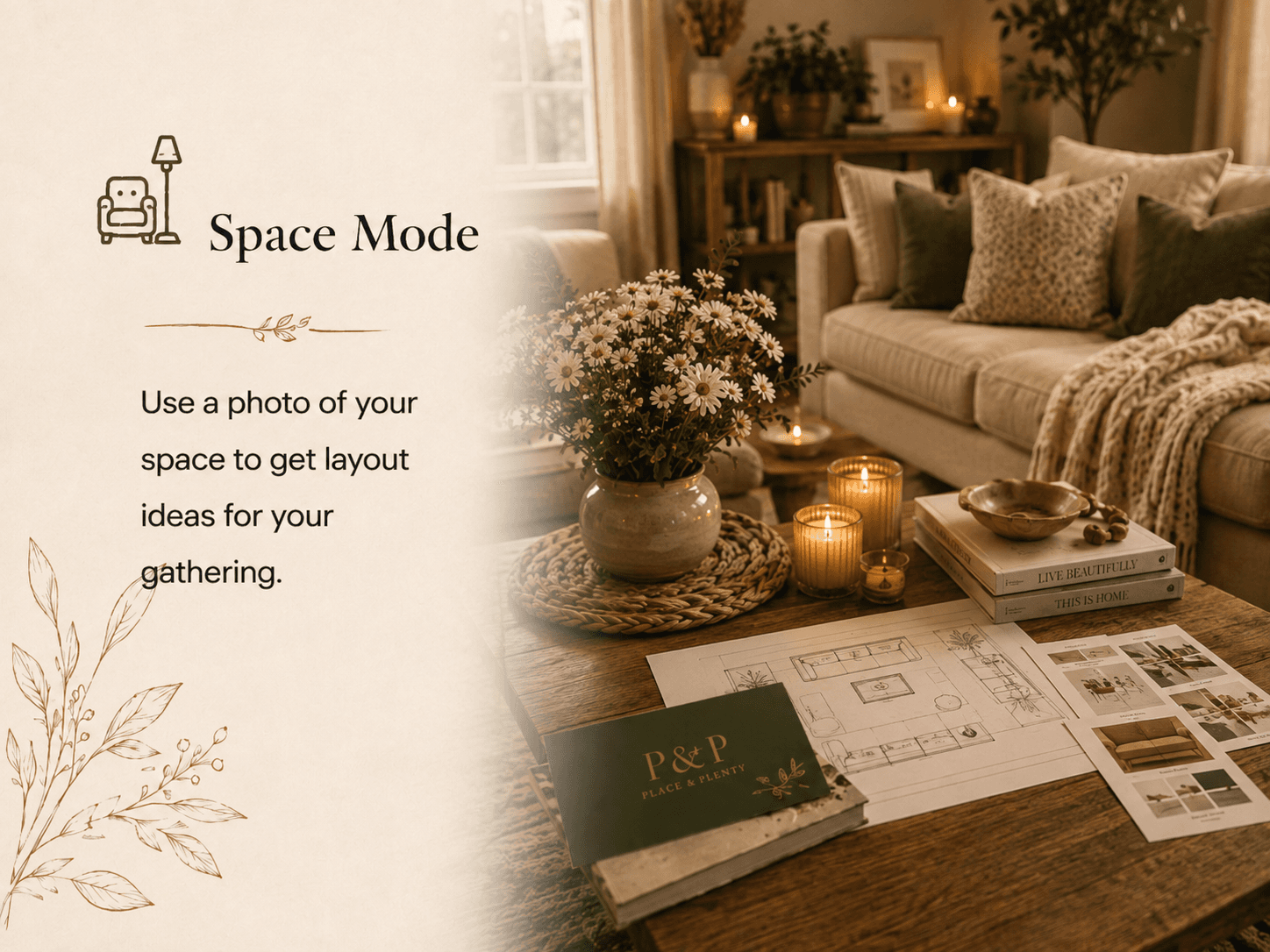 Space Mode — Place & Plenty home-hosting feature